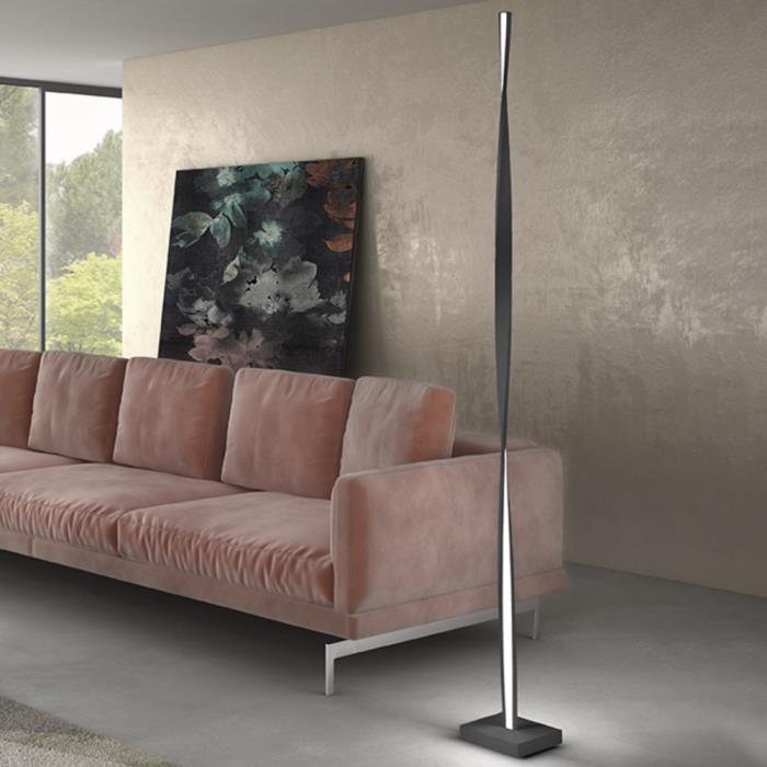 Lampada da terra led Twist bianca