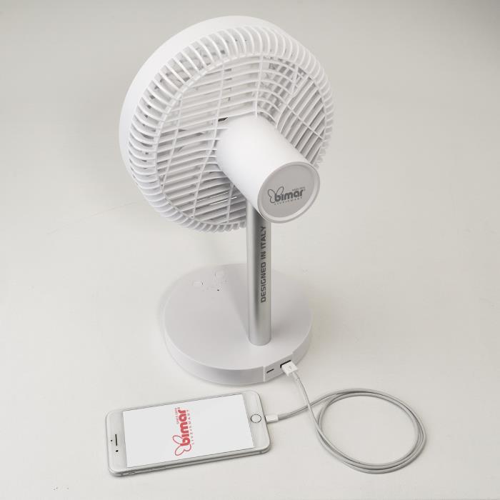 Ventilatore da tavolo con batteria ricaricabile wifi 5 pale Ø 20cm