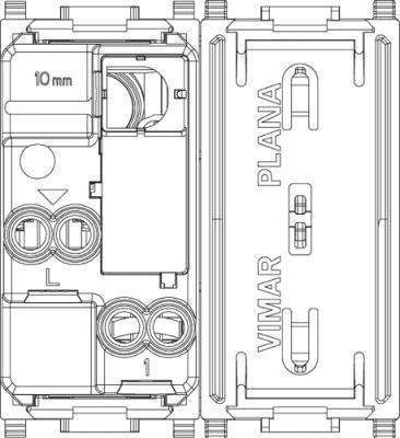 Interruttore 10A Plana 2 moduli