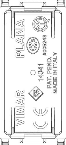 Copriforo Plana antibatterico 1 modulo