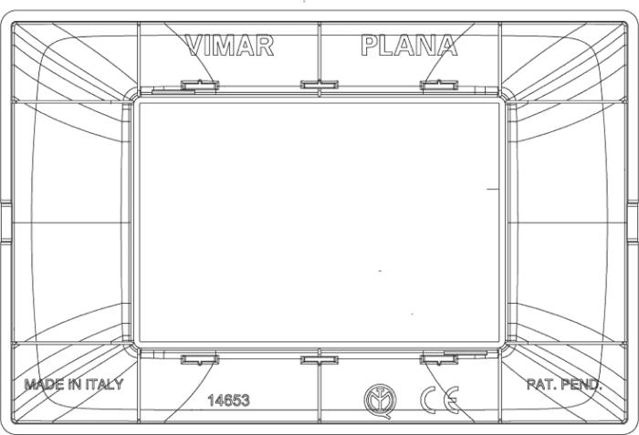 Placca 3 moduli nichel opaco Plana