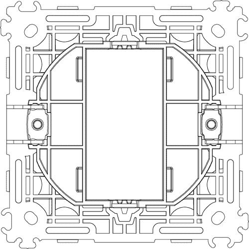 Supporto porta frutti per scatola tonda 1 modulo con viti - Arké