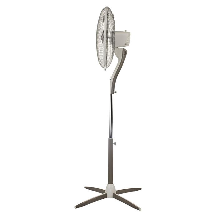 Ventilatore a piantana con 5 pale Ø 40cm bianco