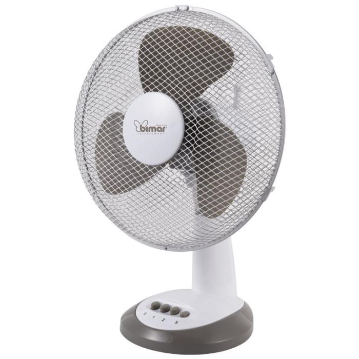 Ventilatore da tavolo 3 pale Ø 40cm - bianco e grigio