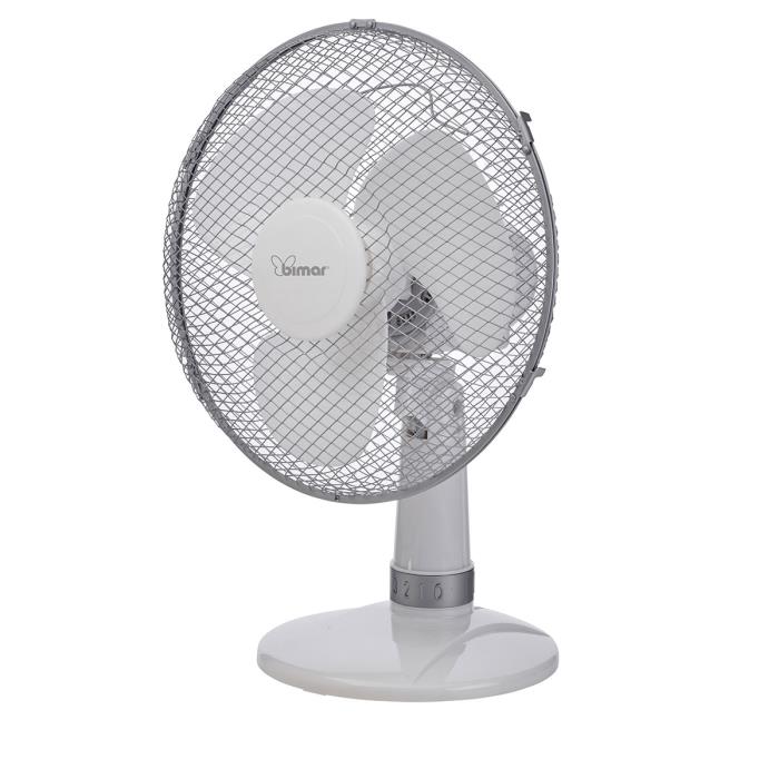 Ventilatore da tavolo 3 pale Ø 40cm - bianco e argento