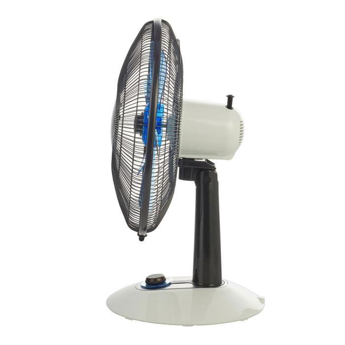 Ventilatore da tavolo con led silente 5 pale Ø 40cm - nero