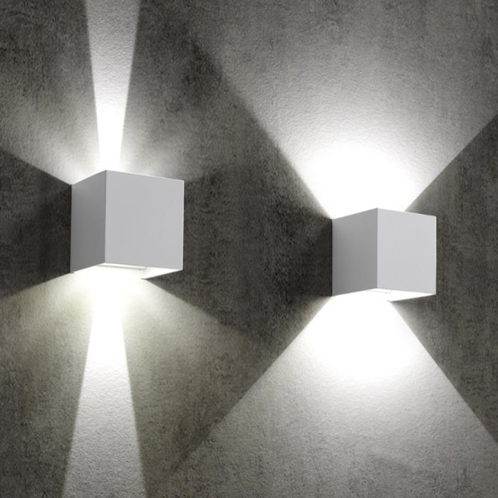 Lampada da parete led Wings nera