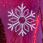 Cristallo di Neve luminoso ø100cm da esterno prolungabile 2D - Bianco freddo