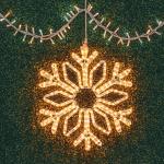 Cristallo di Neve luminoso ø60cm da esterno prolungabile 2D - Bianco Caldo