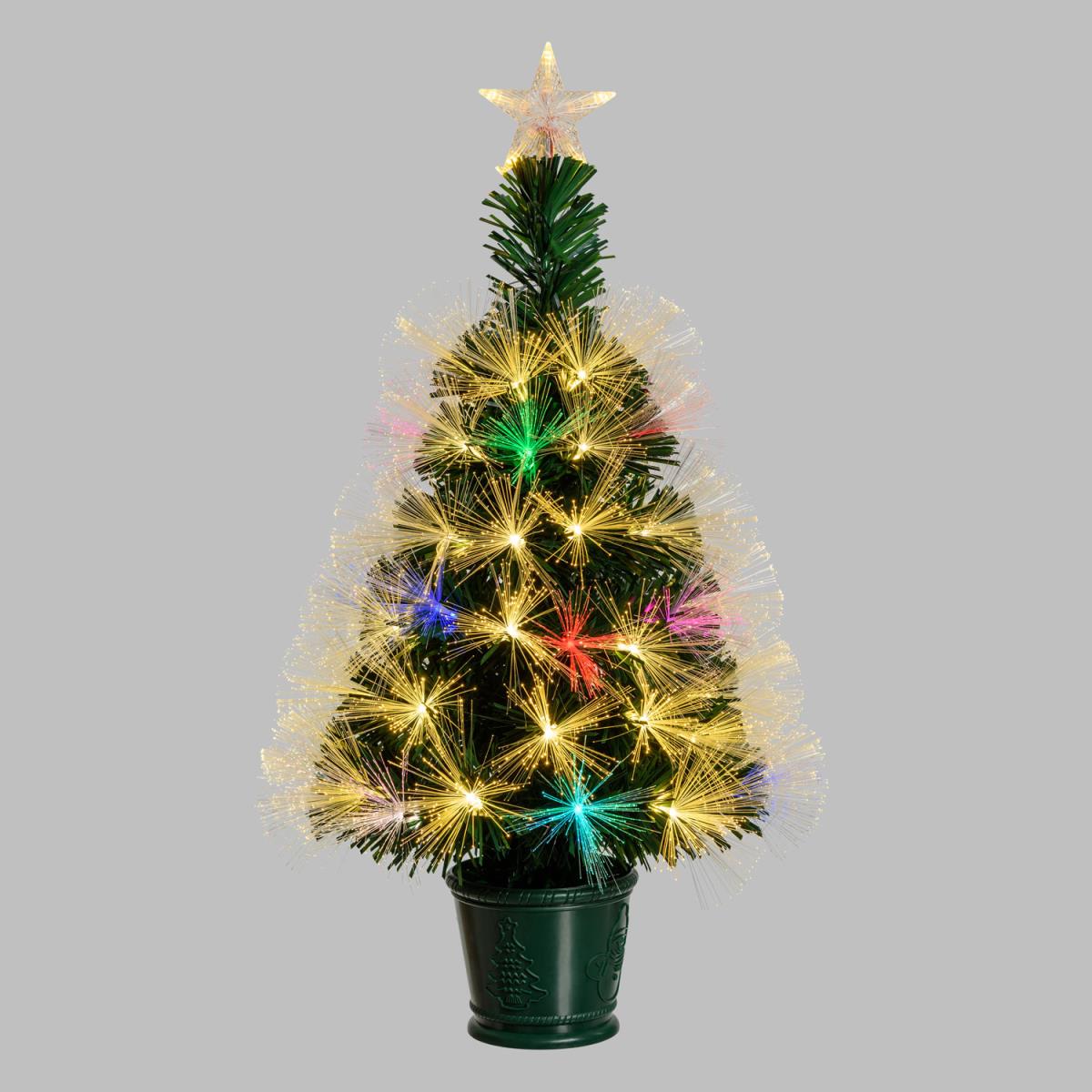 Stella Di Natale Con Fibre Ottiche.Albero Natalizio A Fibre Ottiche Multicolor Lotti