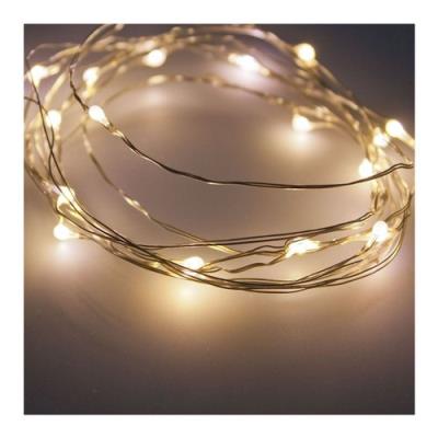 Confezione di catene luminose 300 Led filo d'argento - Bianco Caldo