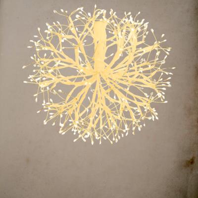 Ramo luminoso a sfera bianco 384 Led con flash - Bianco Caldo