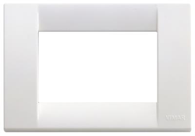 Placca 3 moduli classica in tecnopolimero Idea - bianco brillante