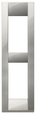 Confezione di placche 2 moduli classica per pannelli Idea - argento metallizzato