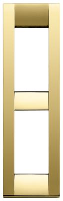 Confezione di placche 2 moduli classica metallo per pannelli Idea - oro lucido