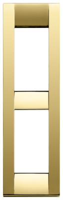 Confezione di placche 2 moduli classica metallo per pannelli Idea - oro lucido