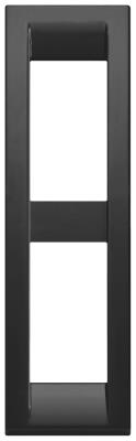 Confezione di placche 2 moduli classica tecnopolimero per pannelli Idea - nero