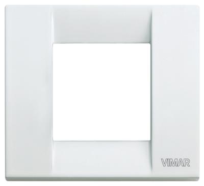 Confezione di placche 1 modulo tonda classica in metallo Idea - bianco brillante