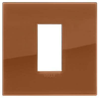 Confezione di placche 1 modulo classica Reflex Arké - caramello