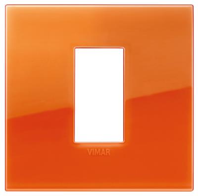Confezione di placche 1 modulo classica Reflex Arké - arancione