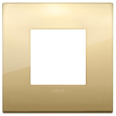 Confezione di placche 2 moduli classica in metallo Arké - oro