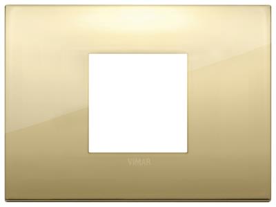 Confezione di placche 2 moduli centrali classica in metallo Arké - oro