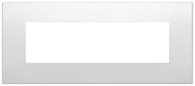 Confezione di placche 7 moduli classica in metallo Arké - perla opaca