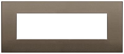 Confezione di placche 7 moduli classica in alluminio Arké - bronzo scuro