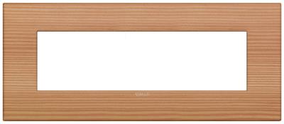 Confezione di placche 7 moduli classica in legno Arké - larice