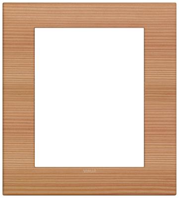 Placca 8 moduli ( 4 + 4 ) classica in legno Arké - larice