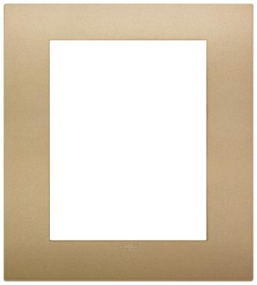 Placca 8 moduli ( 4 + 4 ) classica in tecnopolimero Arké - oro