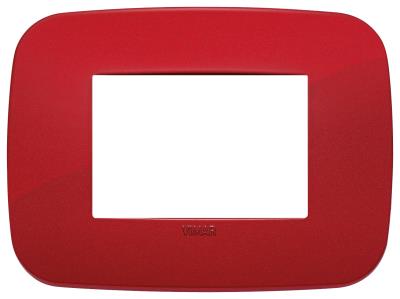 Placca 3 moduli rondò in tecnopolimero Arké - rosso