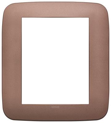 Placca 8 moduli ( 4 + 4 ) rondò in metallo Arké - bronzo opaco