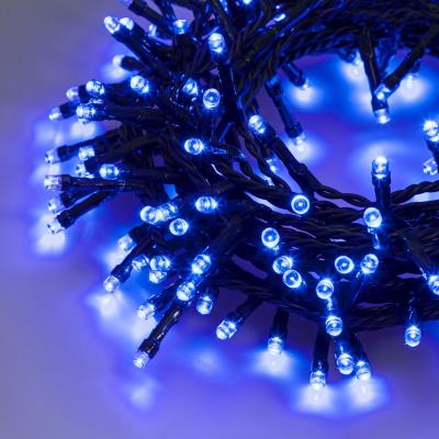 Catena luminosa 300 Led 12,5m per alberi con gioco luce - Blu