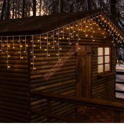 Tenda luminosa a Led per esterno sfalsata con gioco luci - Bianco Caldo