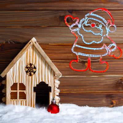 Babbo Natale luminoso da esterno prolungabile 2D