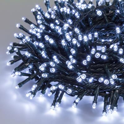 Catena luminosa 1000 Led con gioco luce per alberi di Natale - Bianco Freddo