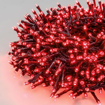 Catena luminosa 1000 Led con gioco luce per alberi di Natale - Rosso