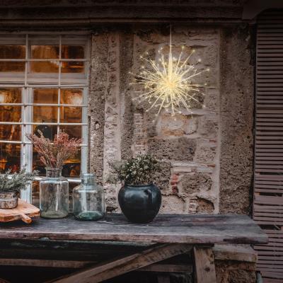 Ramo luminoso a sfera bianco 200 Led con flash - Bianco Caldo