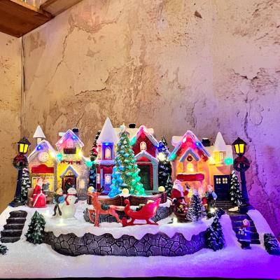 Carillon di Natale luminoso - Villaggio innevato multicolor