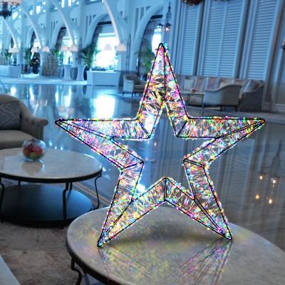Stella luminosa in metallo marrone 2000 Led con flash 3D - RGB 