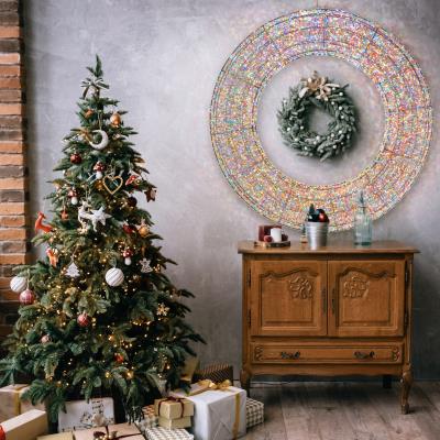 Corona luminosa in metallo marrone 15000 Led con flash 3D - RGB