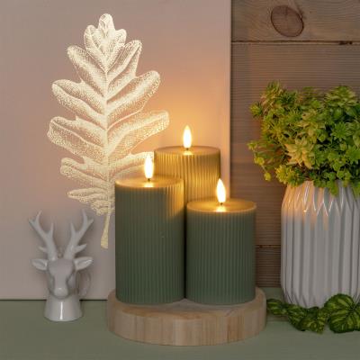 Set 3 candele a batteria con fiamma a Led - Verde