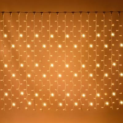 Tenda luminosa per esterno 304 maxi Led con gioco flash - Bianco Caldo