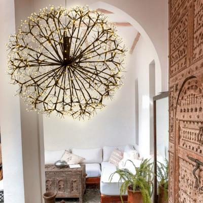 Ramo luminoso a sfera marrone 1200 Led con flash - Bianco Caldo