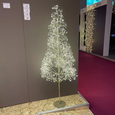 Albero champagne luminoso da esterno 3000 Led con flash - Abete