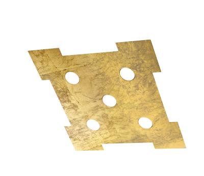 Plafoniera quadrata in metallo foglia d'oro - Atene
