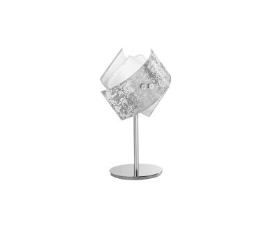 Lampada da tavolo in vetro decorato in foglia d'argento - Camilla