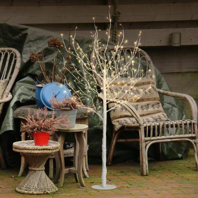 Albero bianco luminoso da esterno 336 Led con flash - Leccio