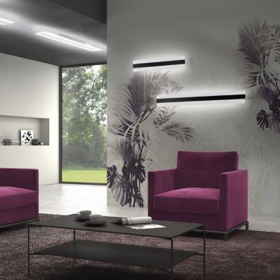 Lampada da parete led Doup nera